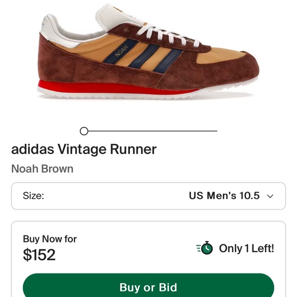 Adidas Vintage Runner - Noah Brown 10.5 US Men’s - Picture 8 of 8